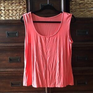 Coral soft sleeveless blouse in size L